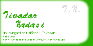 tivadar nadasi business card